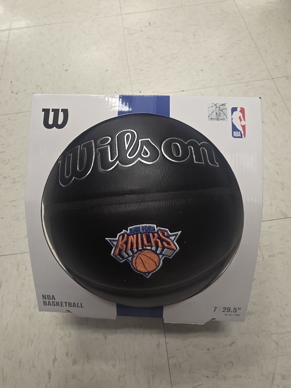 Wilson Black New York Knicks Logo Basketball